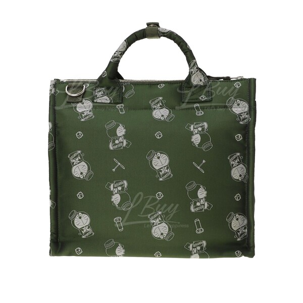 Porter-Porter x Doraemon 2WAY TOTE BAG (Black/Olive)