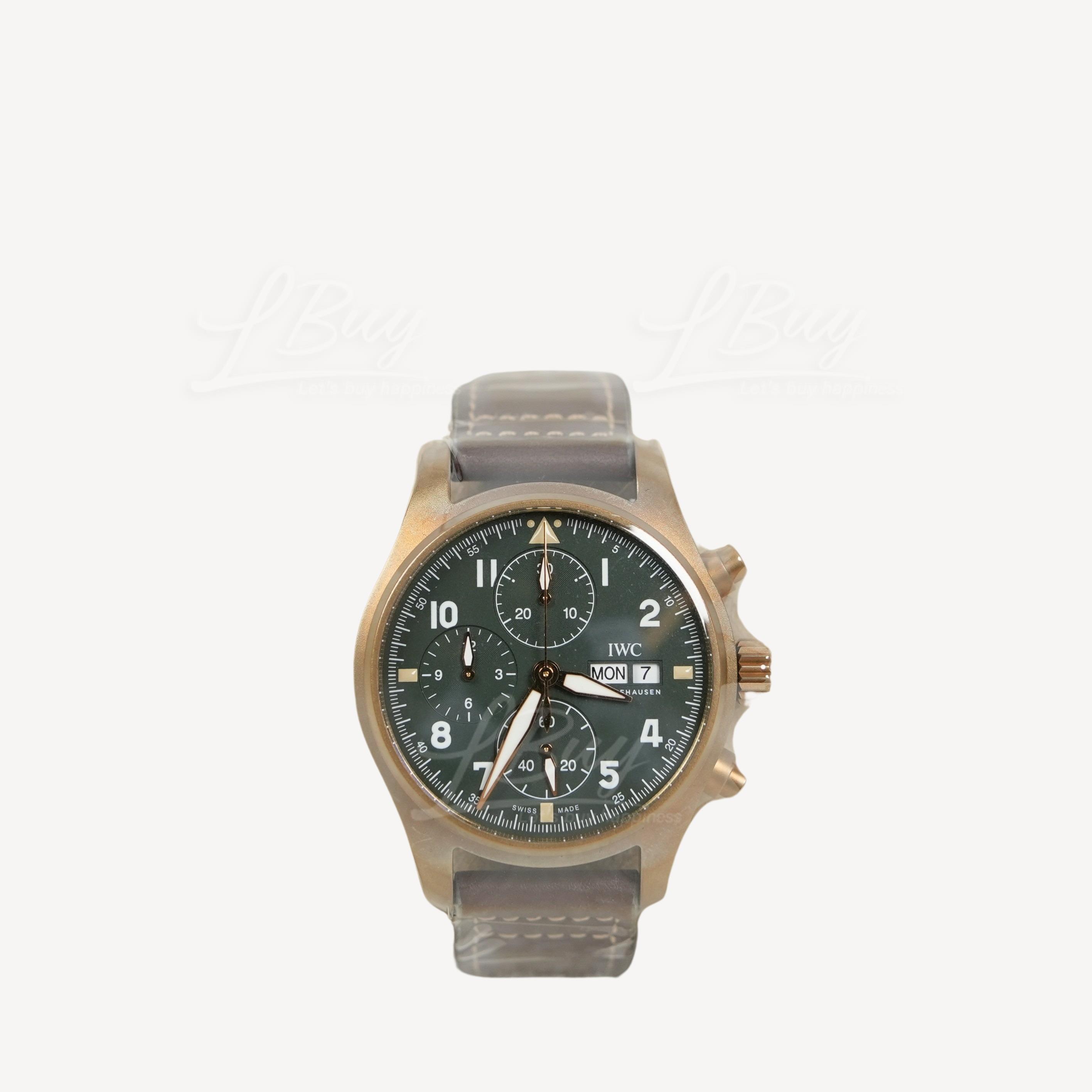 IWC Pilot's Watch Chronograph Spitfire Green Dial with Bronze Case IW387902