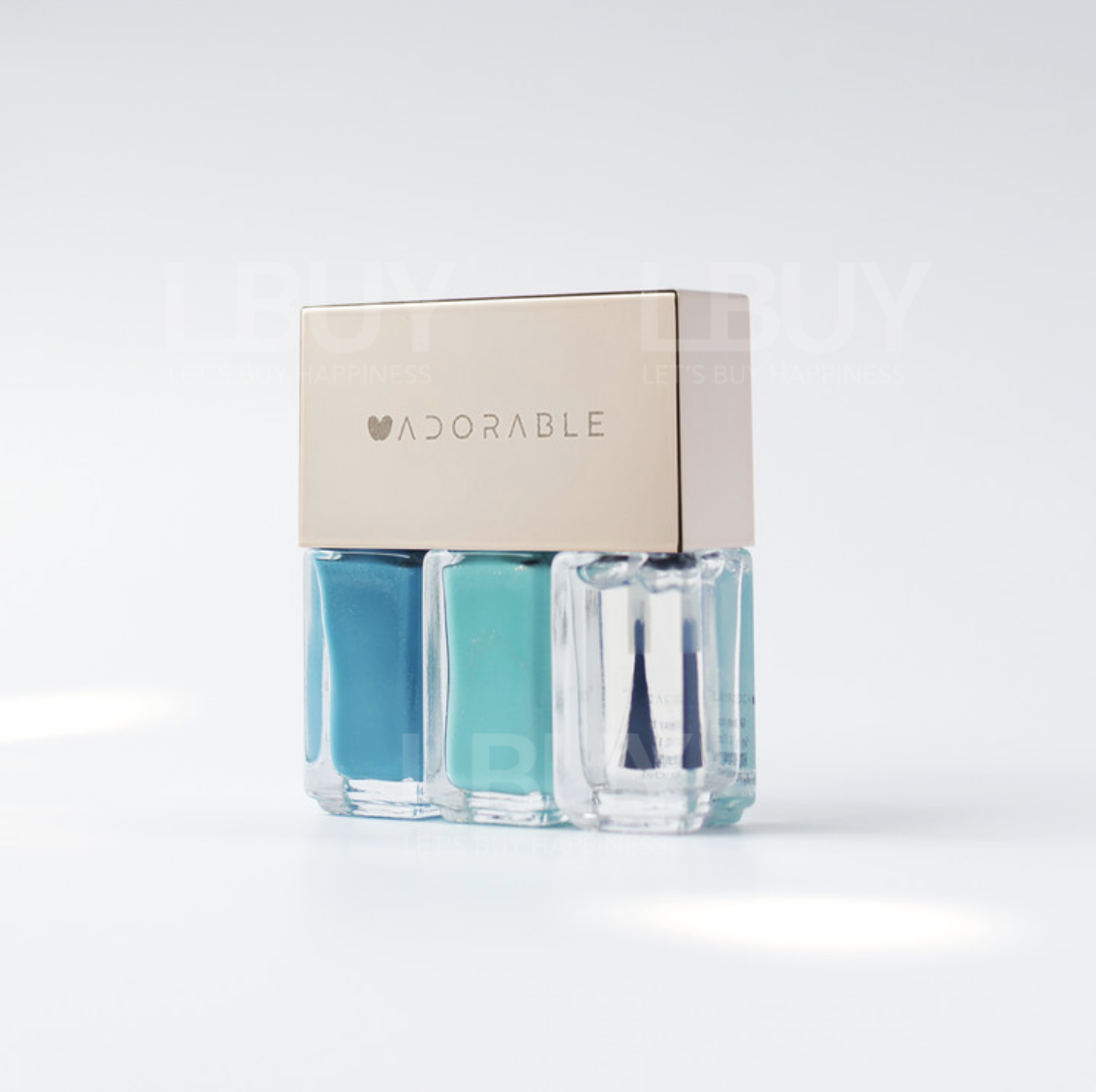 AdorableNo. 8 Maldive Seashore 水性纯素可撕式Gel甲油 （2 色 + 1 面油）