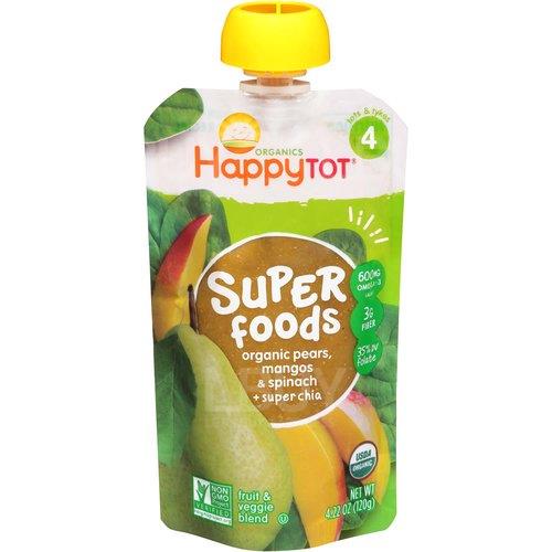 有機營養梨 & 芒果 & 菠菜果泥 113g