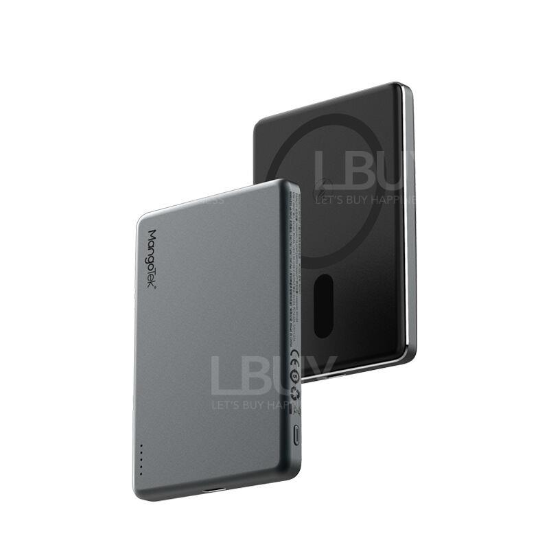Mangotek 5000mAh MagSafe 磁吸無線便攜式充電器（兼容 MagSafe）- 深空灰