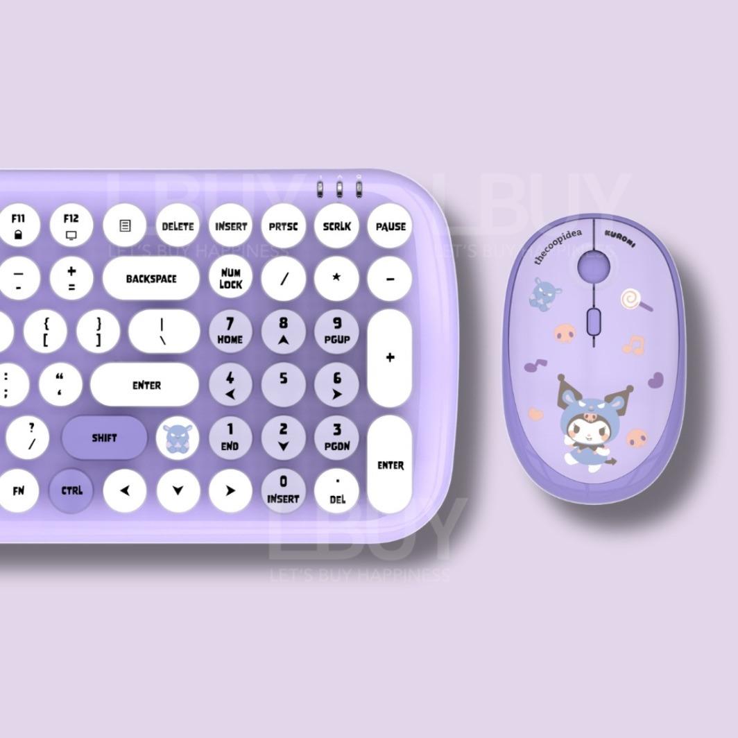 Thecoopidea-thecoopidea x Sanrio TAPPY+ 限量版无线键盘及滑鼠套装Kuromi