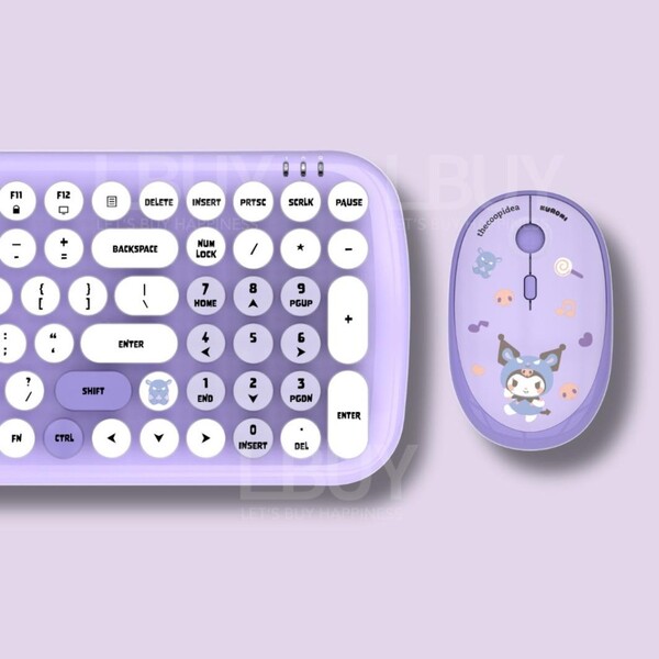 Thecoopidea-thecoopidea x Sanrio TAPPY+ 限量版无线键盘及滑鼠套装Kuromi