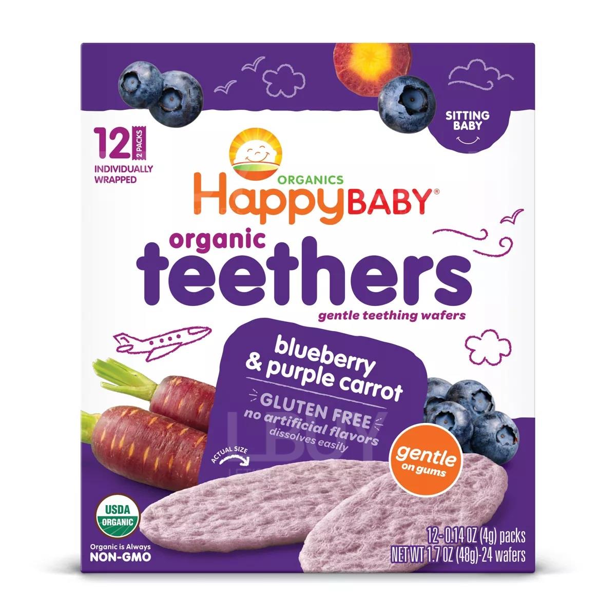 Happy Baby Blueberry & Purple Carrot Teethers 48g