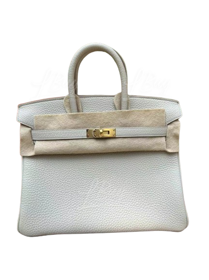 Hermes Birkin 25 Bag 手挽袋 冰川白 金扣