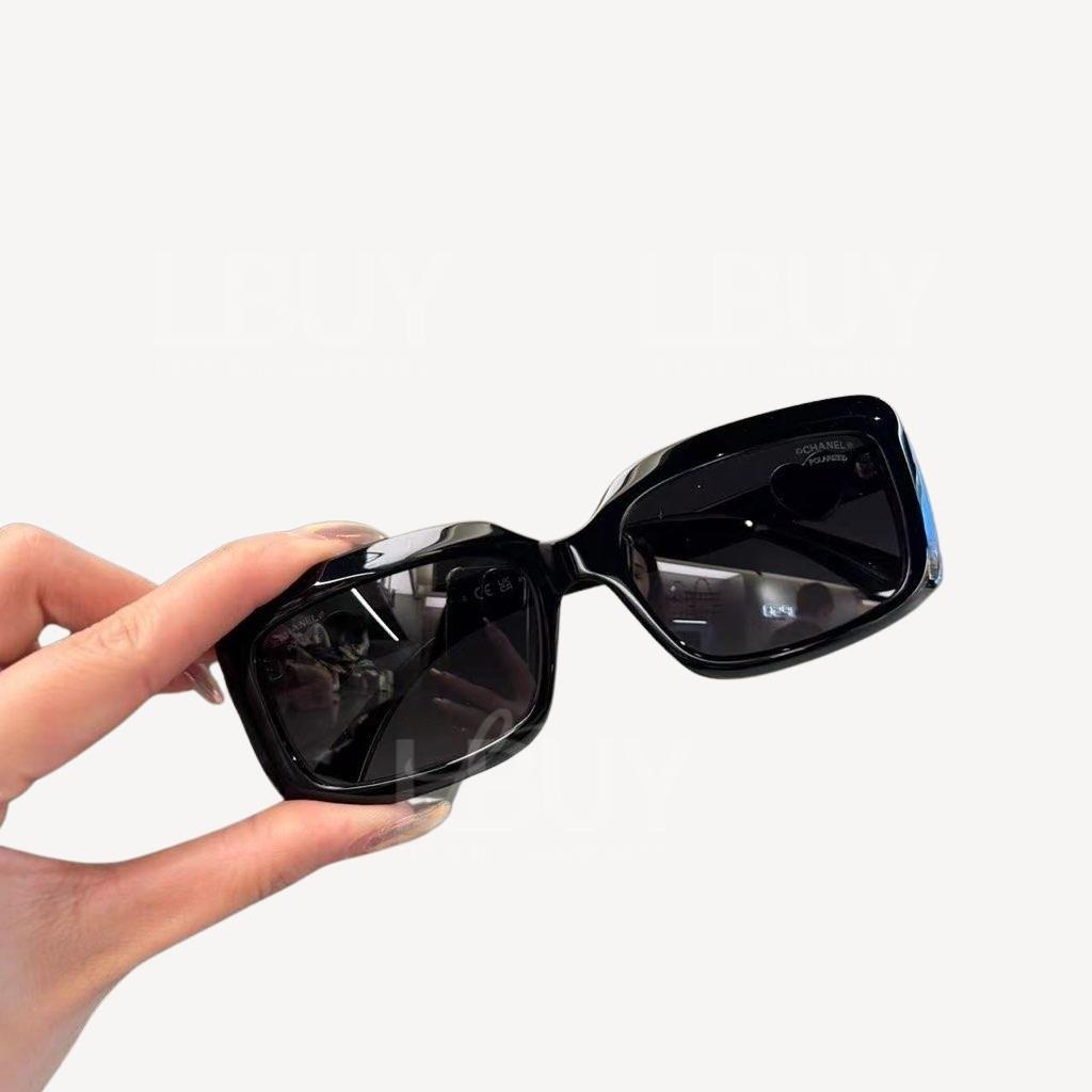 Chanel黑色心心太陽眼鏡