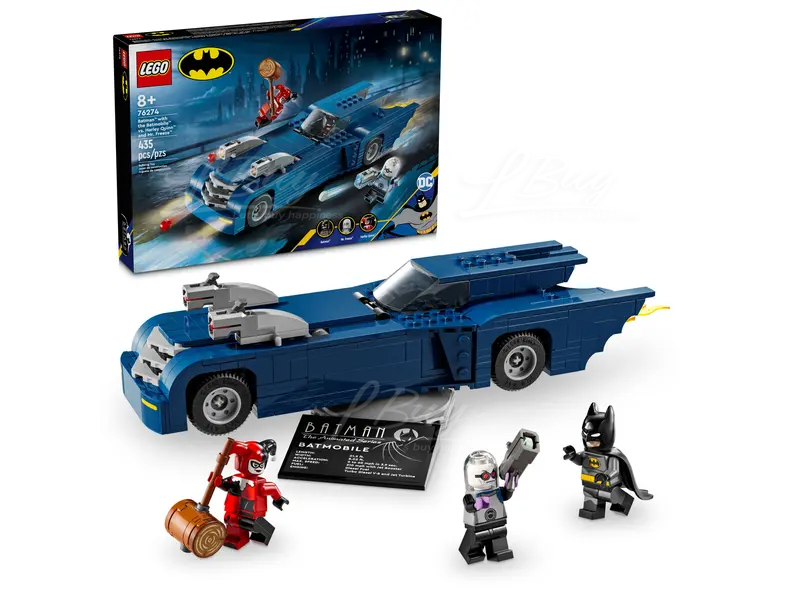 LEGO 76274 Super Heroes 蝙蝠俠™ 駕駛蝙蝠車™ 決戰小丑女™ 和急凍人™ 8+