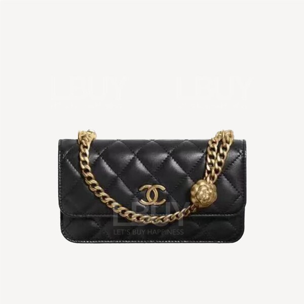 バッグ CHANEL camellia chain leather party bag Chanel-Chanel Camellia Adjusting Buckle Chain with Gold CC Logo