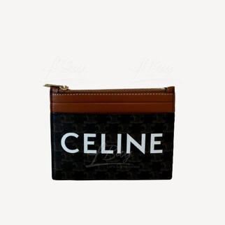 Celine Triomphe 帆布及Logo印花拉鍊零錢包