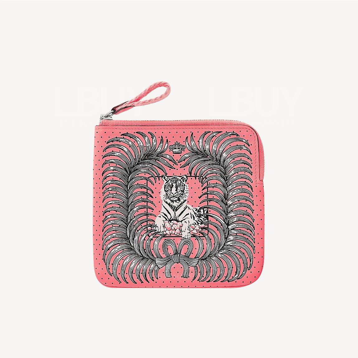 Hermes Carre Pocket Pouch Tigre Royal Bandana Rose Été
