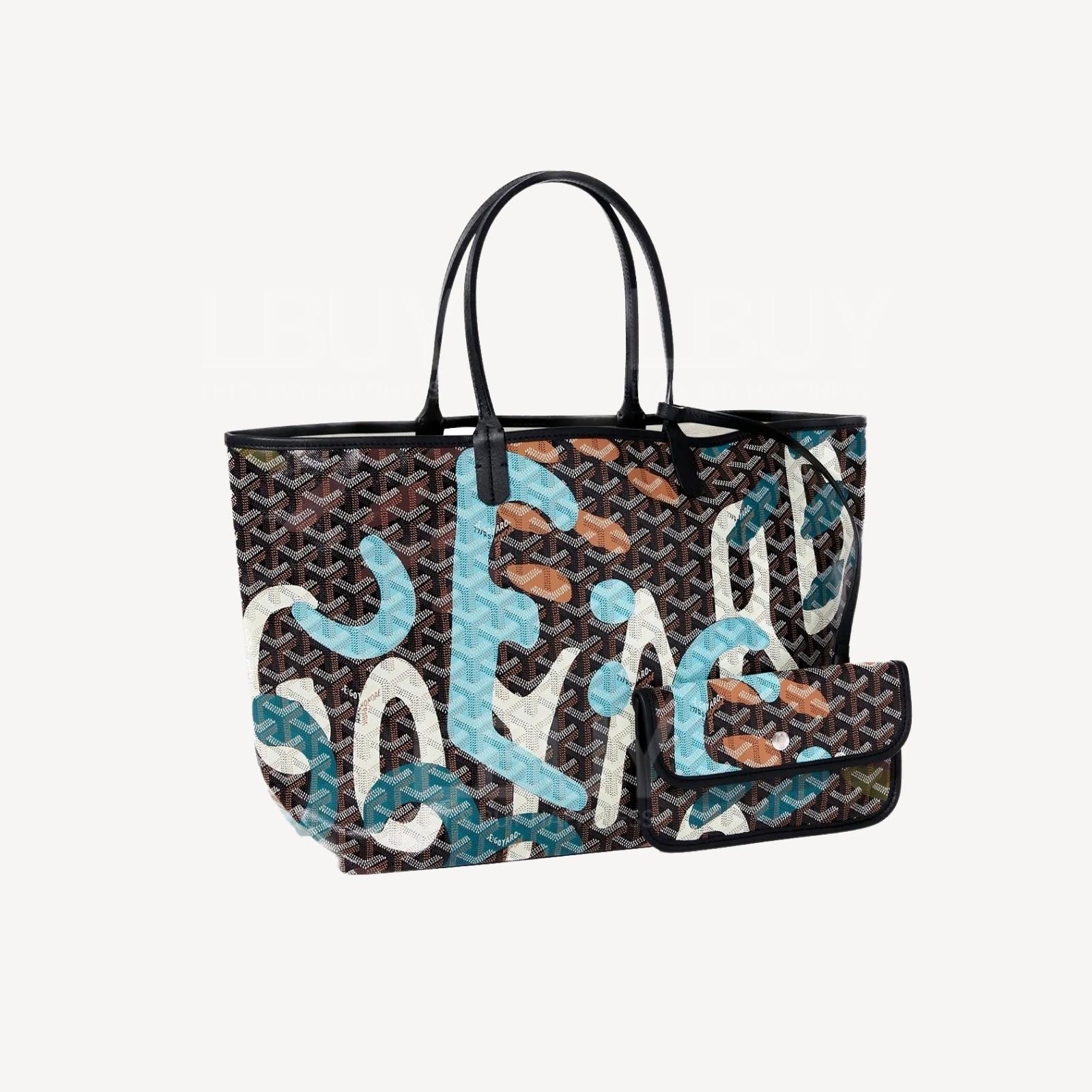 Goyard Saint Louis PM Bag Lettres Camouflage Blue PM SIze
