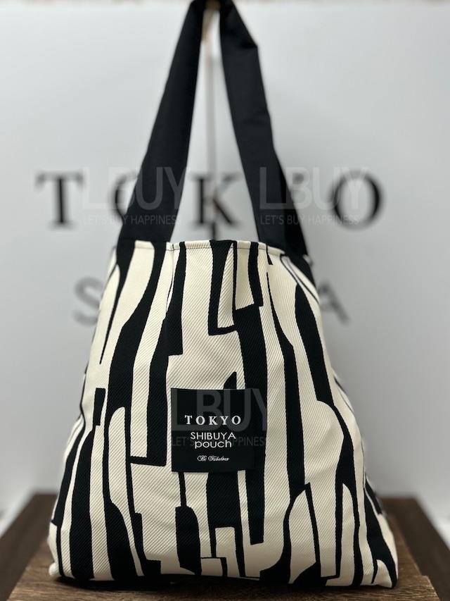 Shibuya Pouch上膊袋（黑米色紋）