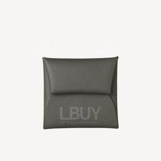Hermes Bastia Change Purse 0L Gris Meyer Evercolor Leather