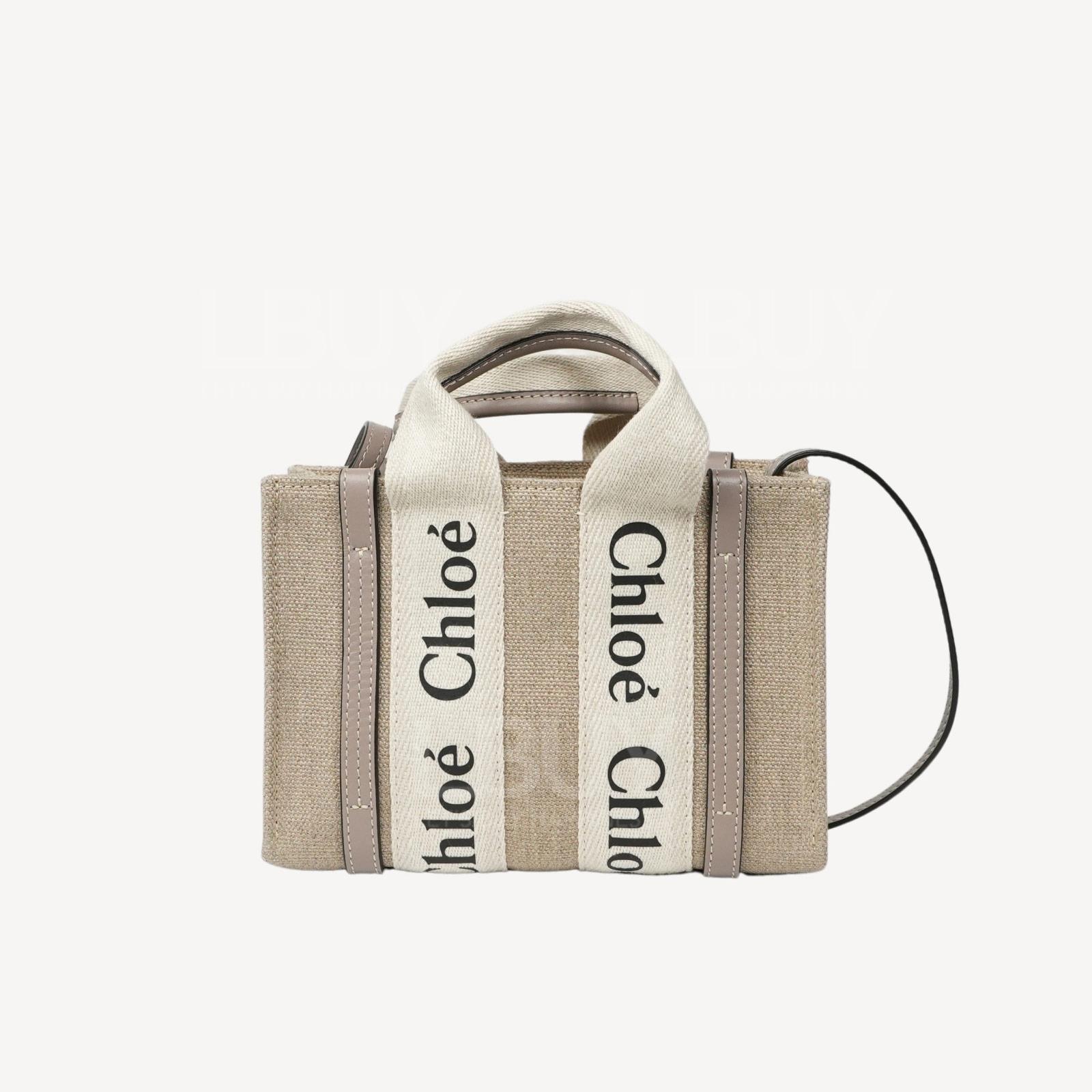 Chloe Mini Woody Tote Bag 迷你手挽袋 麝香灰色