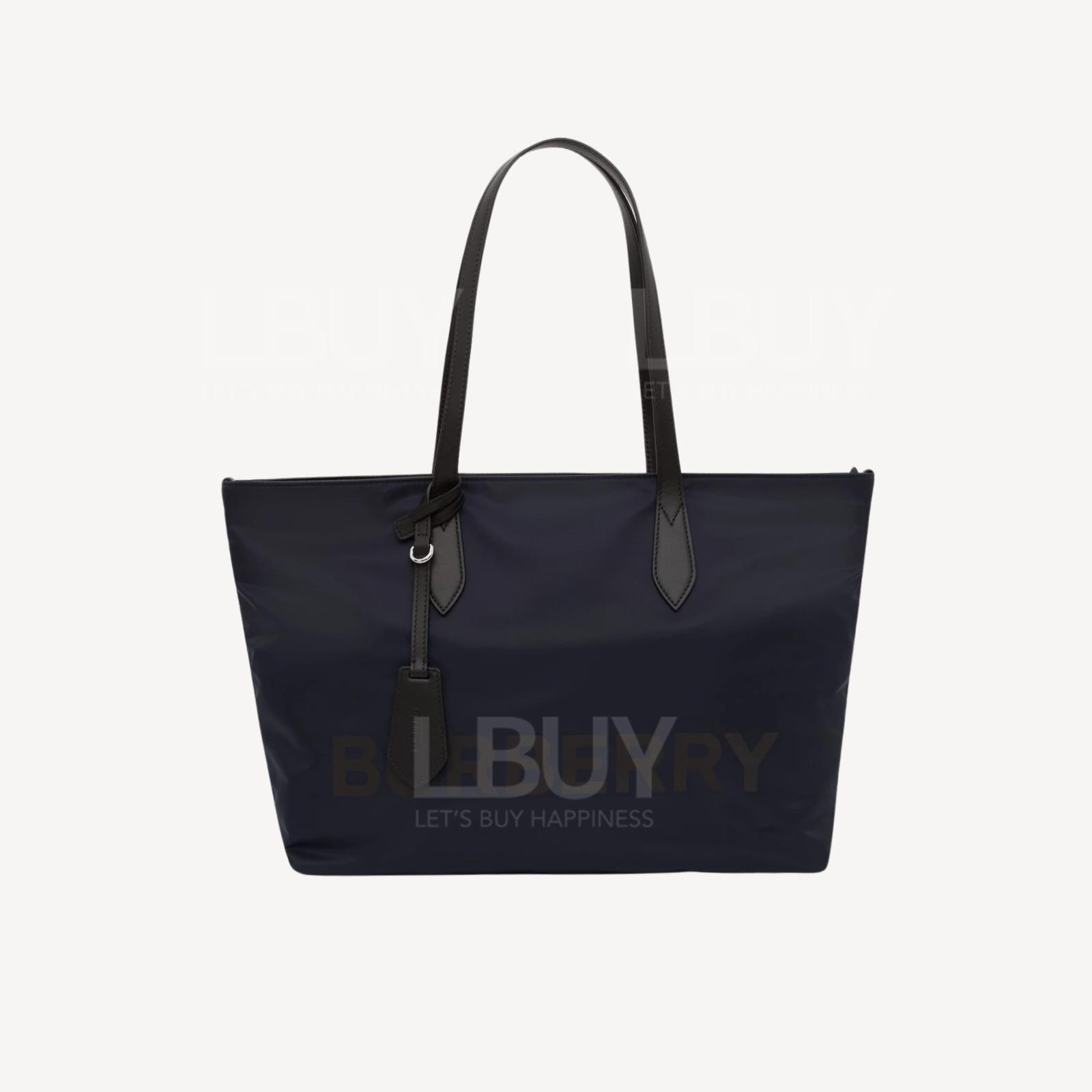 Burberry Logo Nylon Tote bag Navy Blue 80528581