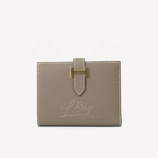 Hermes Bearn Compact Wallet 短銀包 大象灰金扣