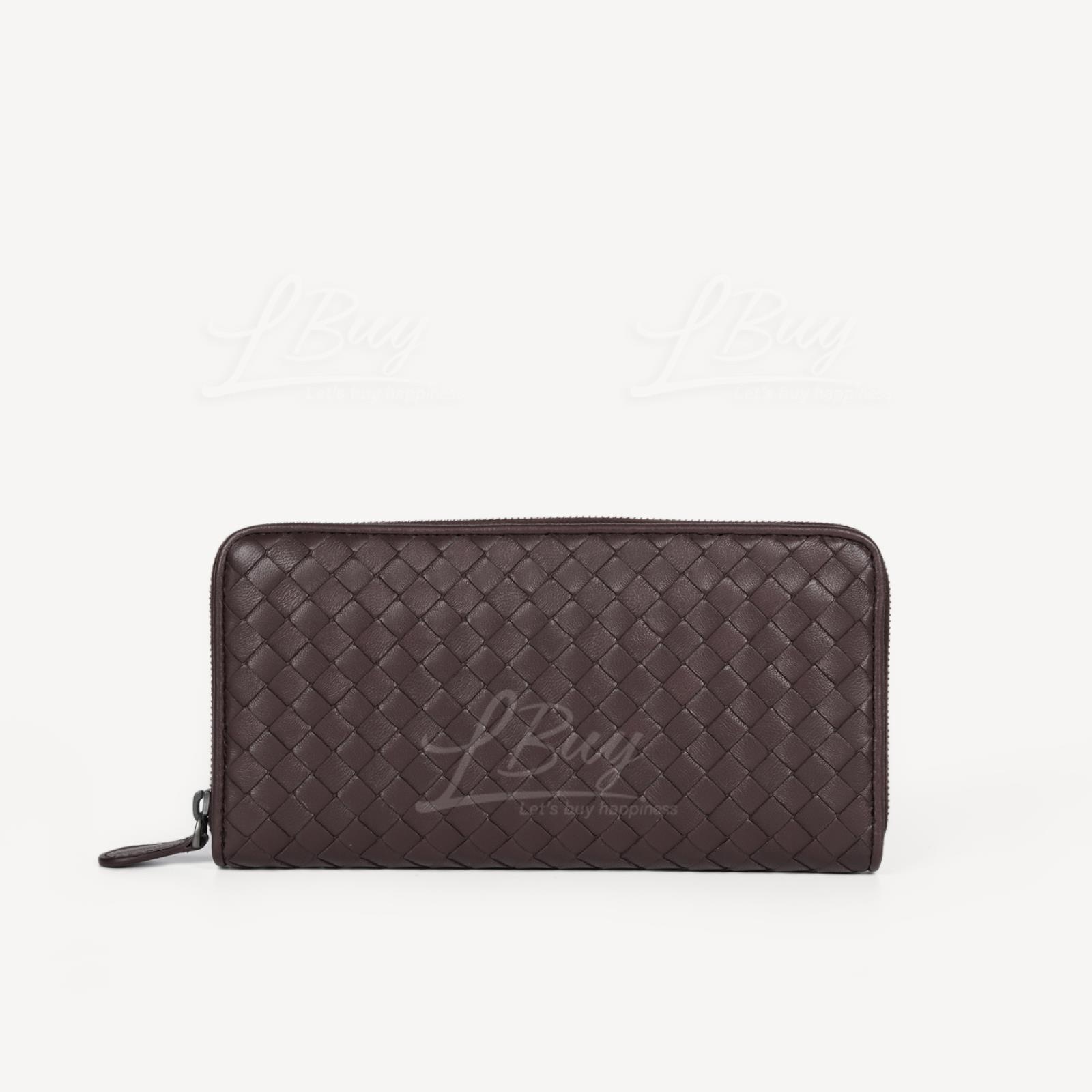 Bottega Veneta Reddish Brown  Zip Around LongWallet