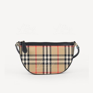 Burberry Olympia 經典米色格紋Logo腋下包單肩手袋