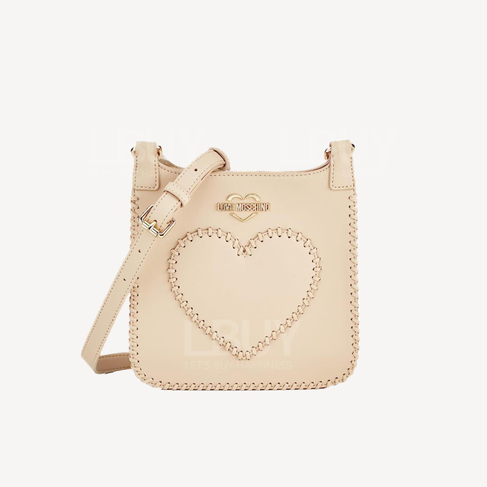 Love moschino 杏色心心hobo斜孭袋