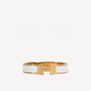 Hermes Clic H Bracelet White Gold ghw