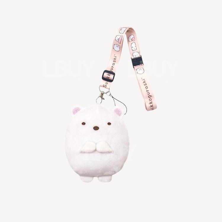 角落生物挂绳附布公仔散子包银包 白熊