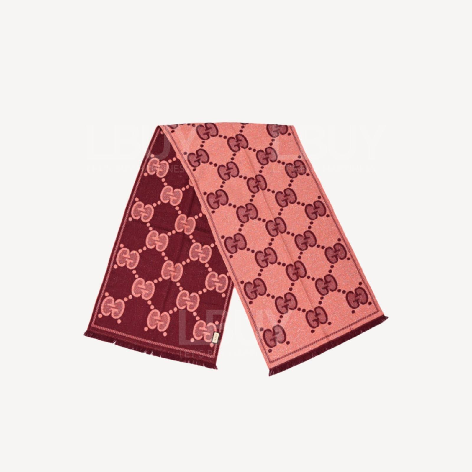 GUCCI GG LOGO WOOL JACQUARD SCARF 围巾