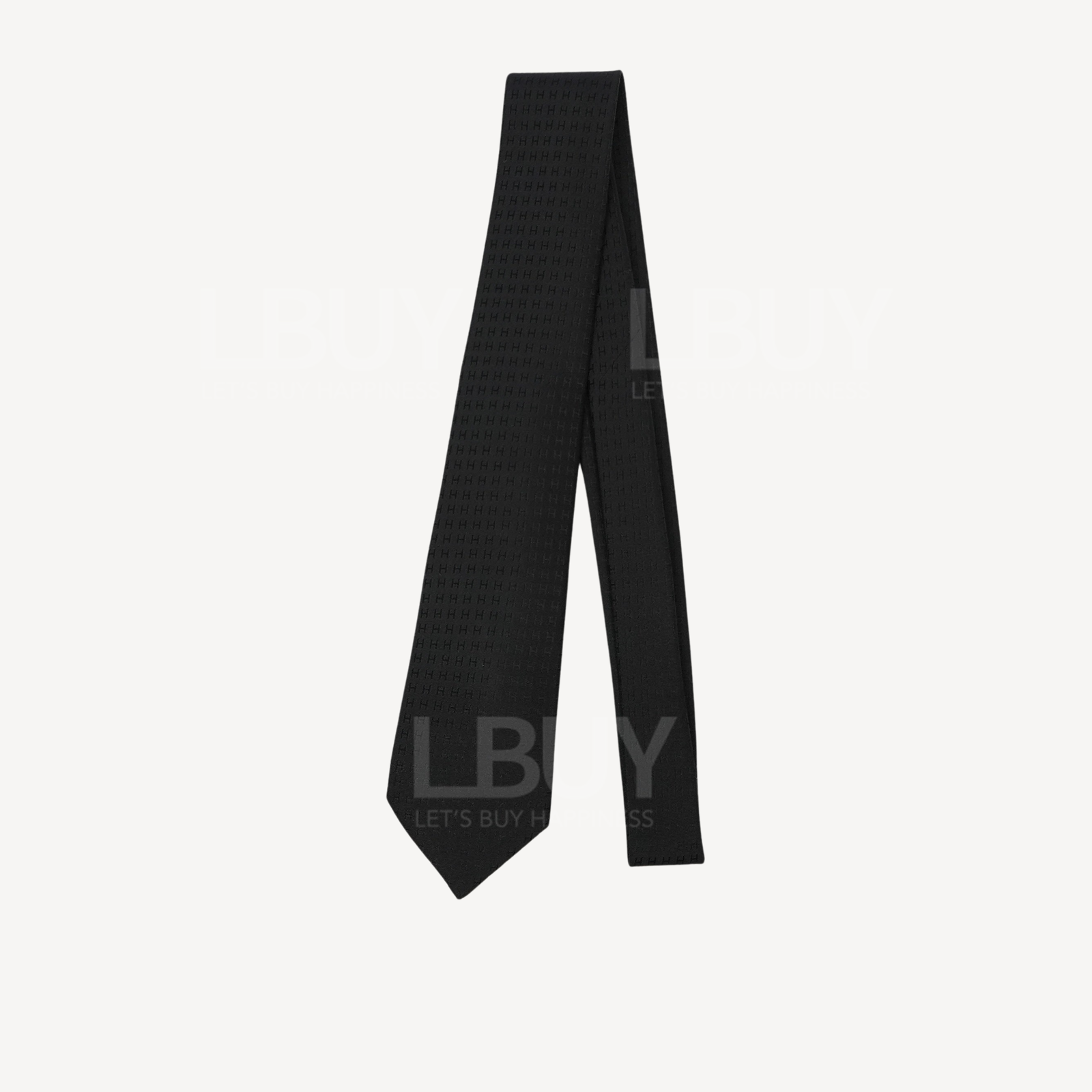 Hermes Tie 7 Faconnee H Tie 黑色