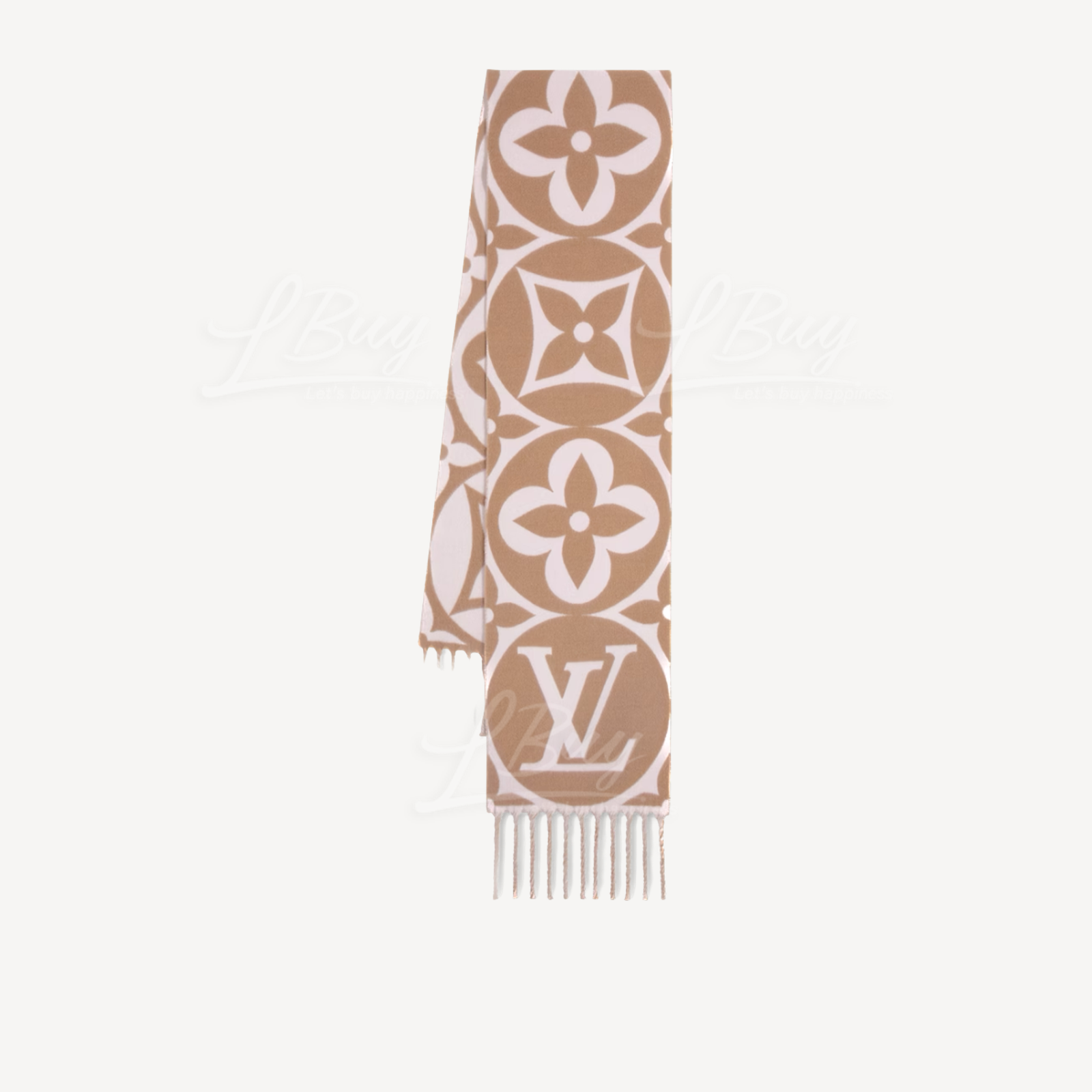 LV Flight Mode LV Medallion Scarf Beige Rose M79213