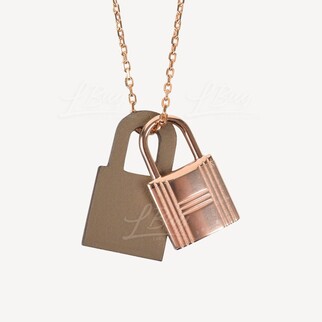 Hermes O'Kelly Pendant PM Necklace Etuope Rose Gold Hardware