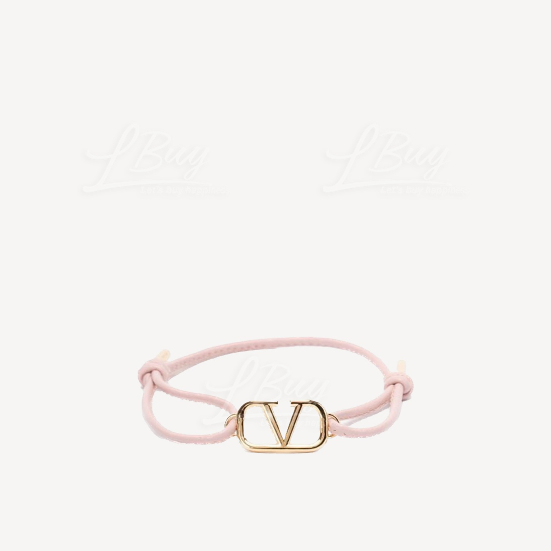 Valentino 金字拼粉色手繩