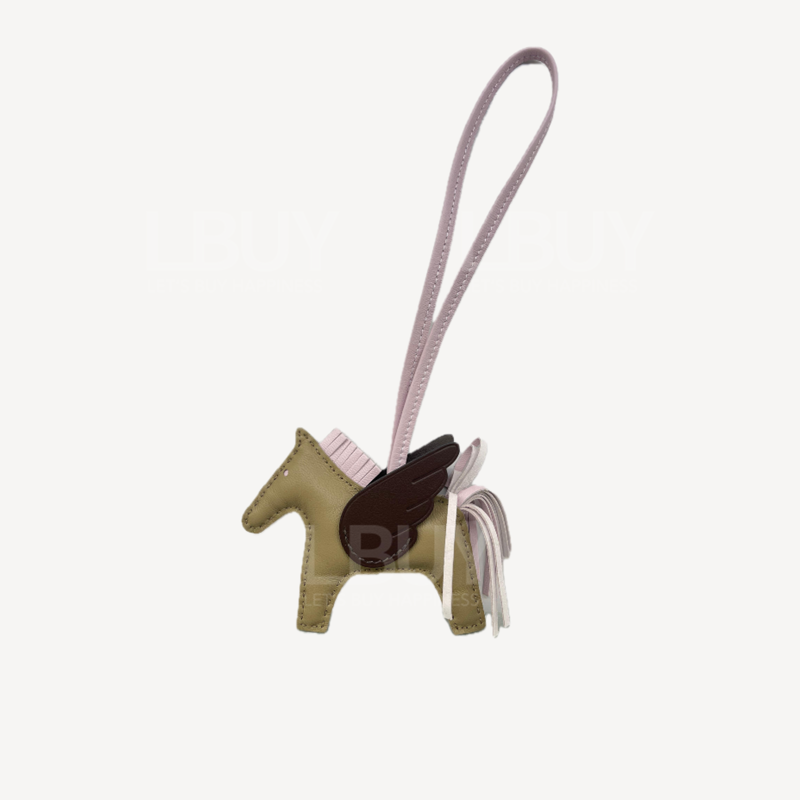 Hermes Rodeo Pegase PM Charm 飛馬包袋吊飾 馬爾法米色 淡白紫 深棕色