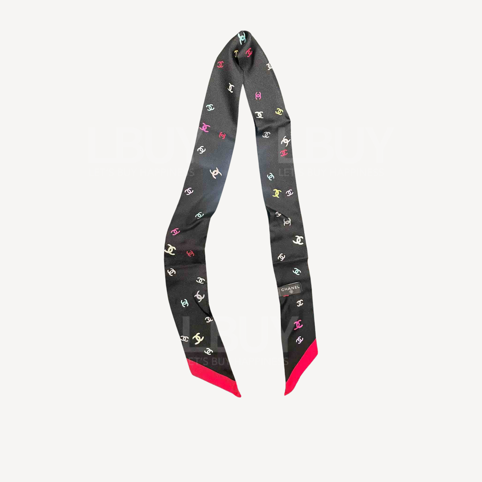 Chanel 黑色并彩色logo Twilly