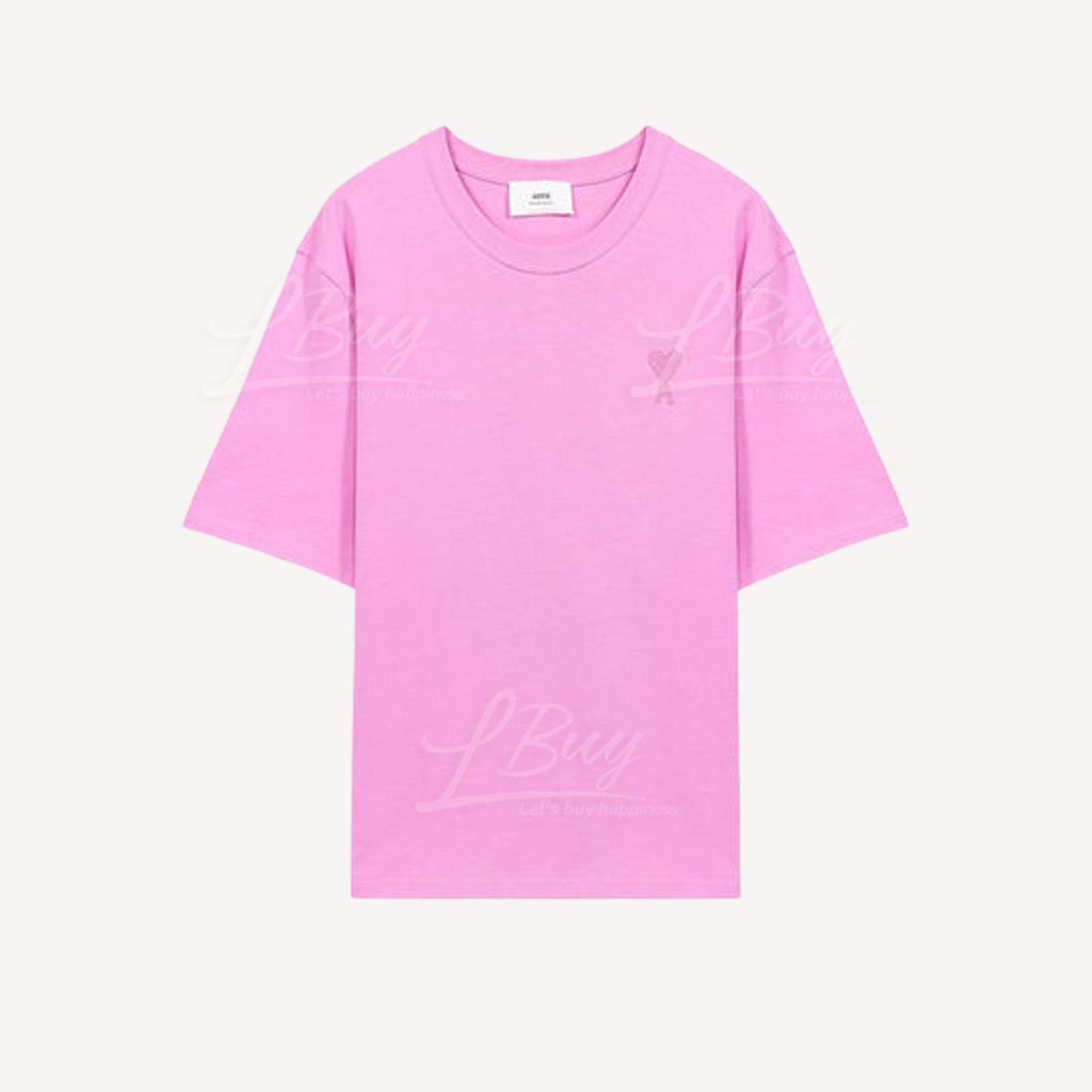 Ami Paris-AMI Paris Short Tee Pink