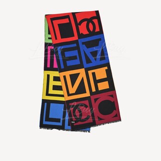 Chanel Letters Cashsmere Long Scarf