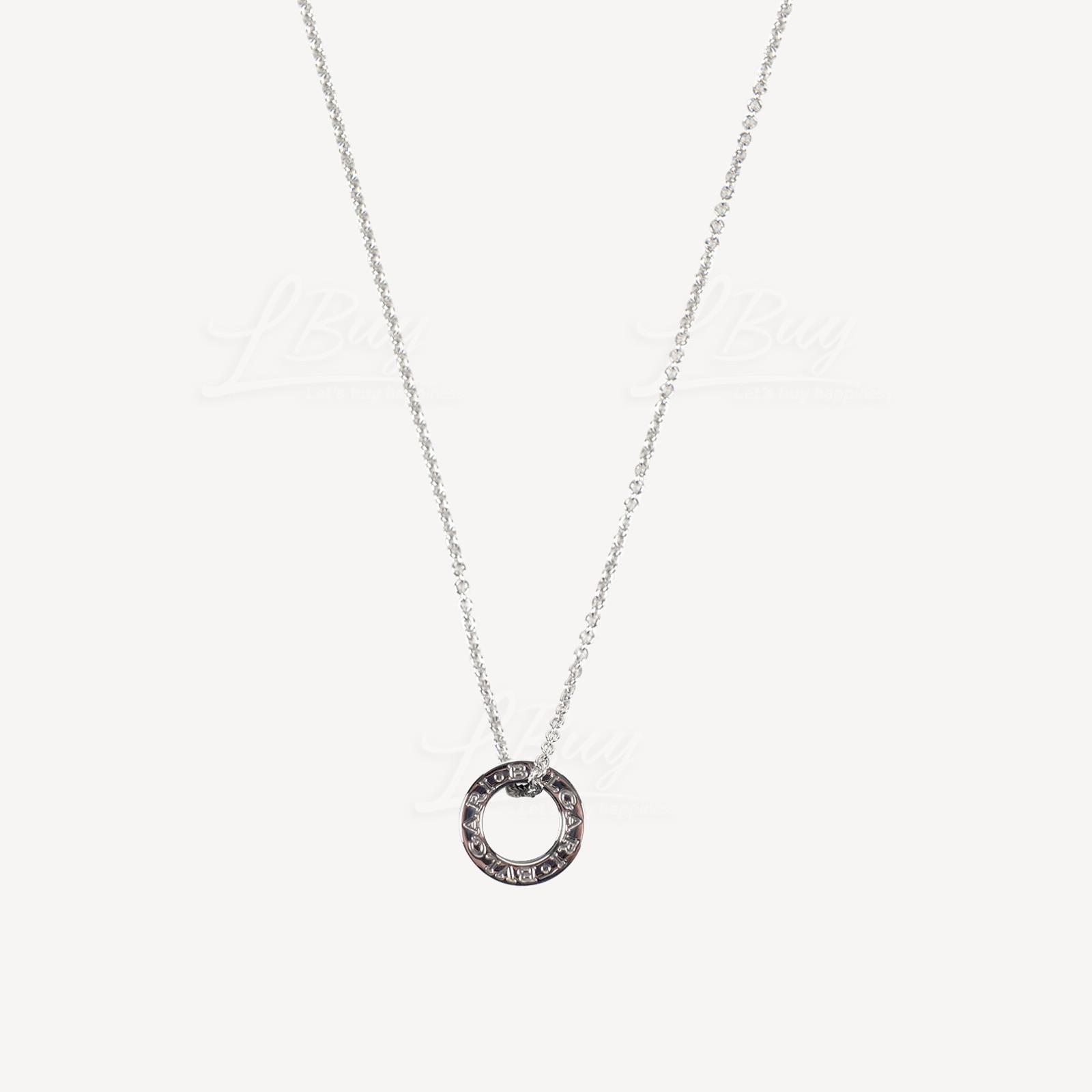 Bvlgari Save the Children Necklace with Sterling Silver and Black Ceramic Pendant