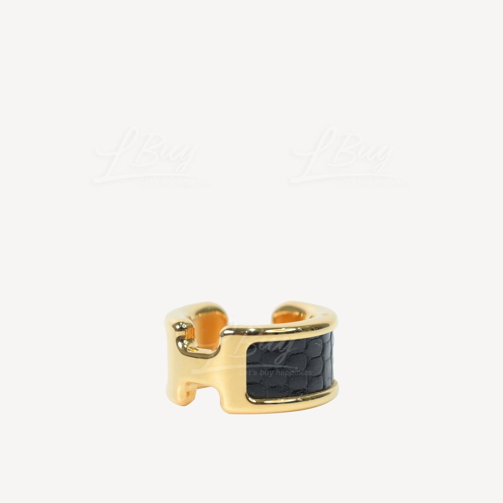 Hermes Olympe Ear Cuff Noir ghw
