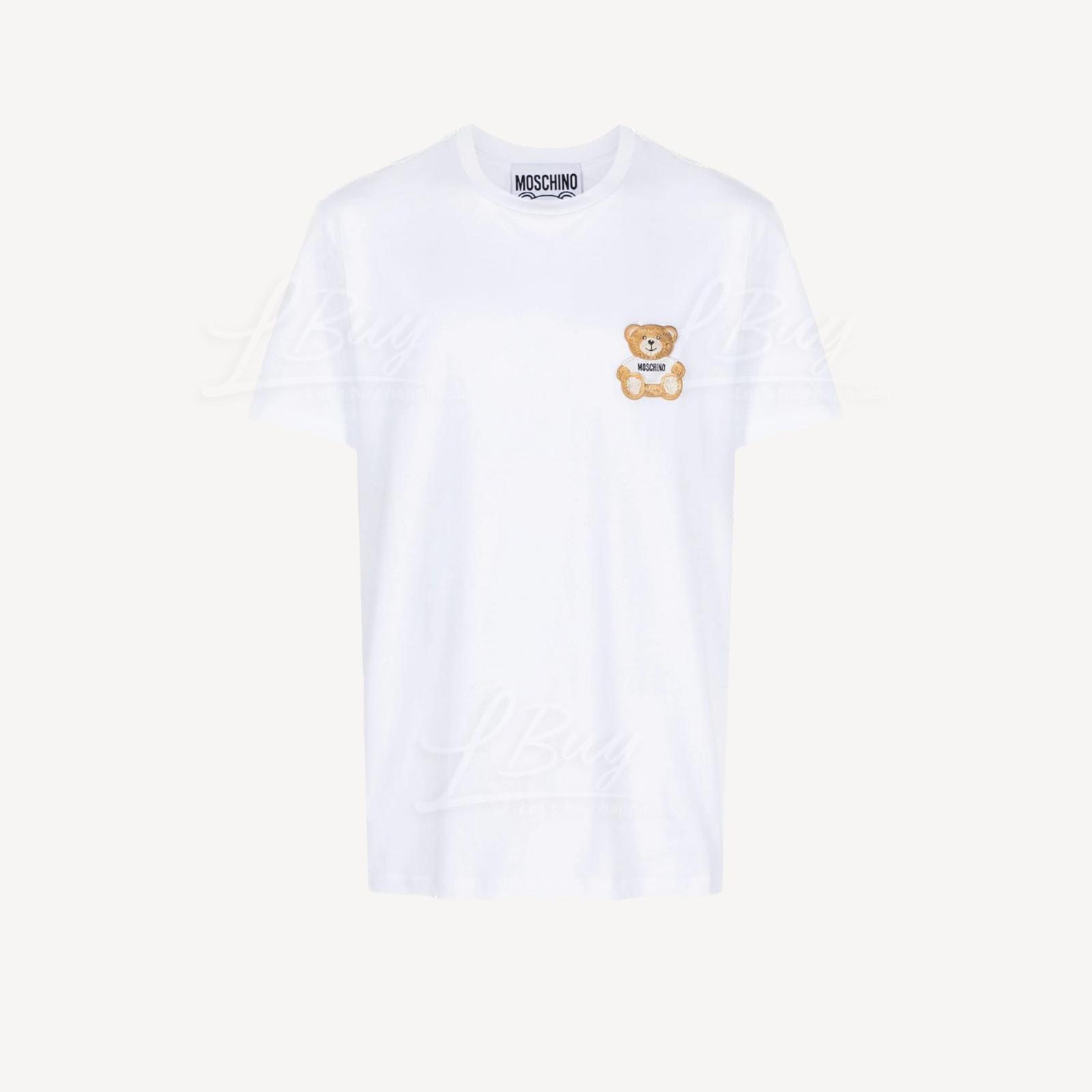 Moschino Teddy Bear 刺绣棉T恤
