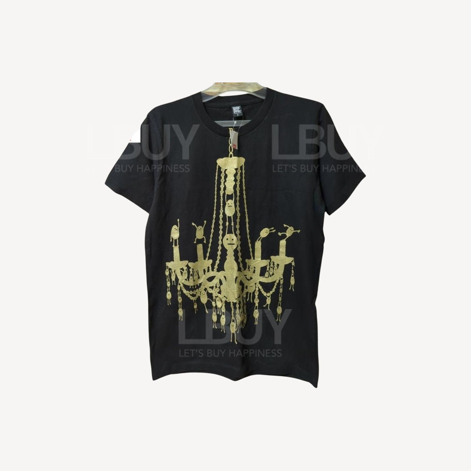 Graniph Print 黑色短袖T恤