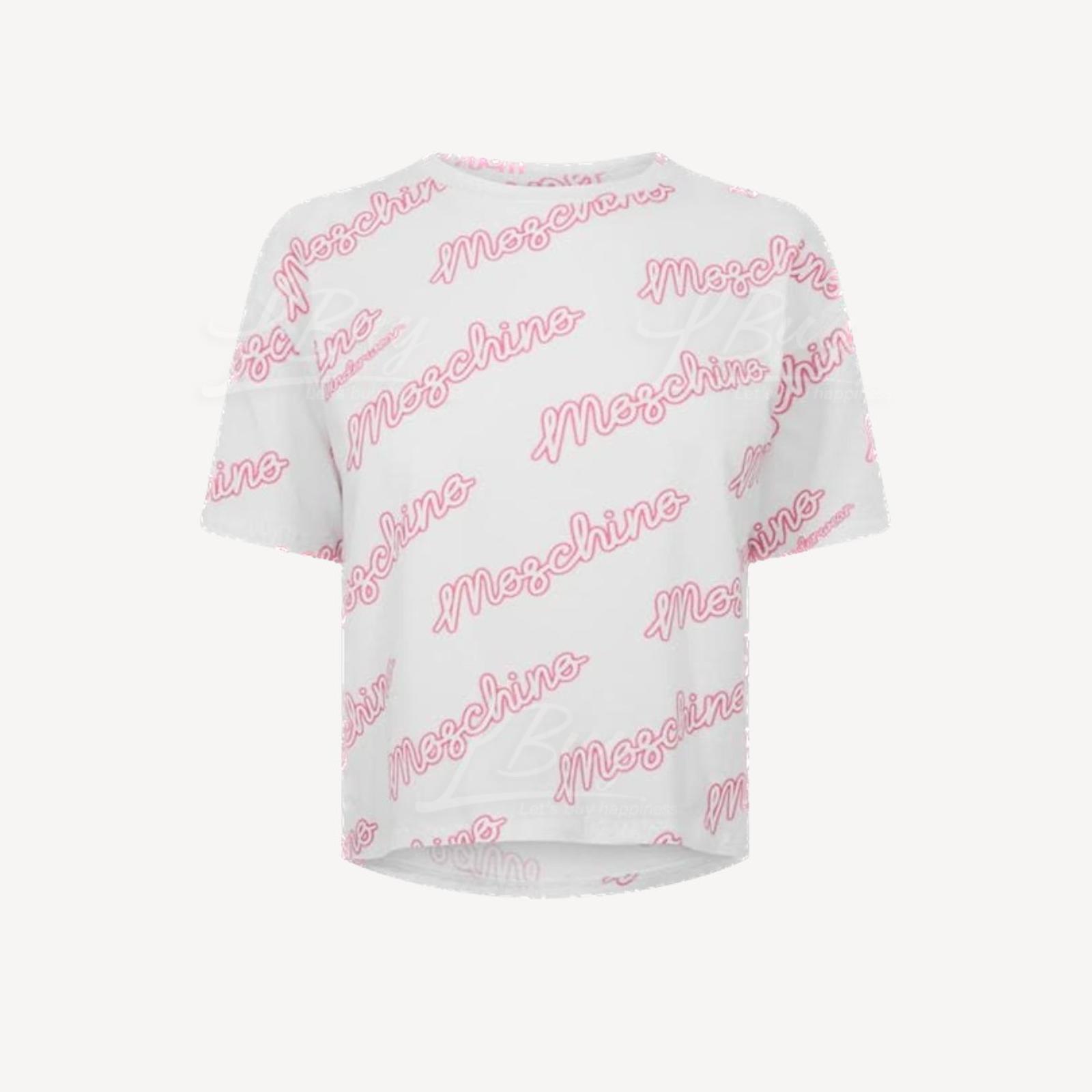 Moschino Logo白色短袖T恤Tee