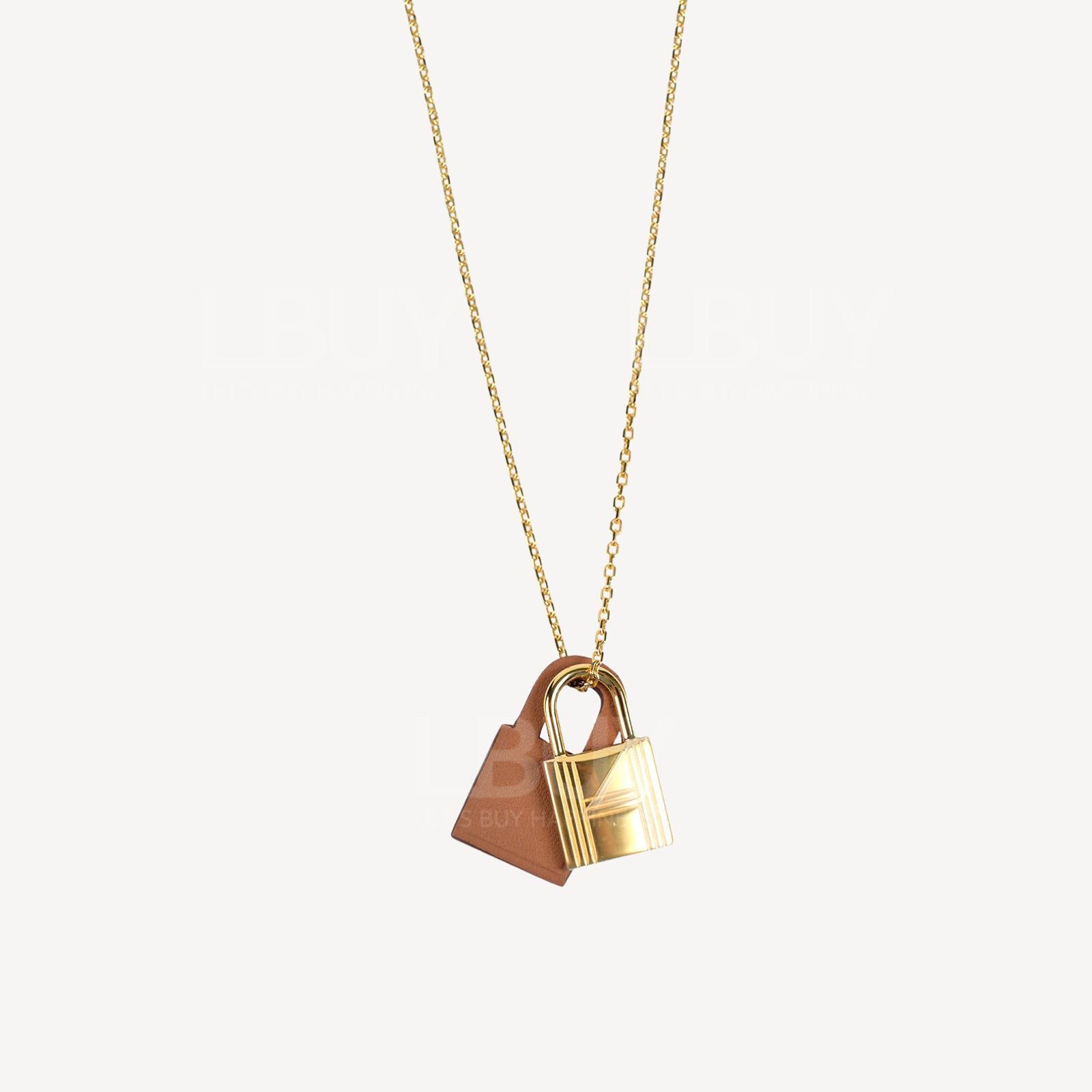 Hermes O'Kelly Pendant PM Necklace Gold 金色 并金锁头吊坠项链