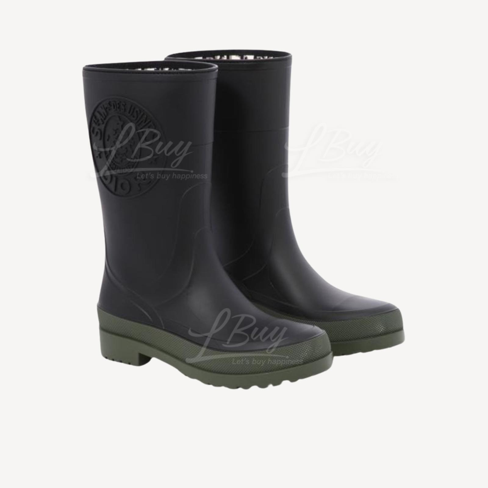 Dior Diorunion Rain Boot 雙色雨靴 黑色 卡其色 KCI882