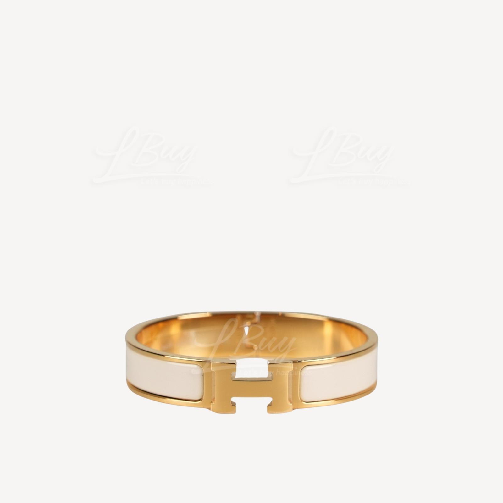 Hermes Clic H Bracelet 手鐲 手鈪 Crème 奶油色配金色