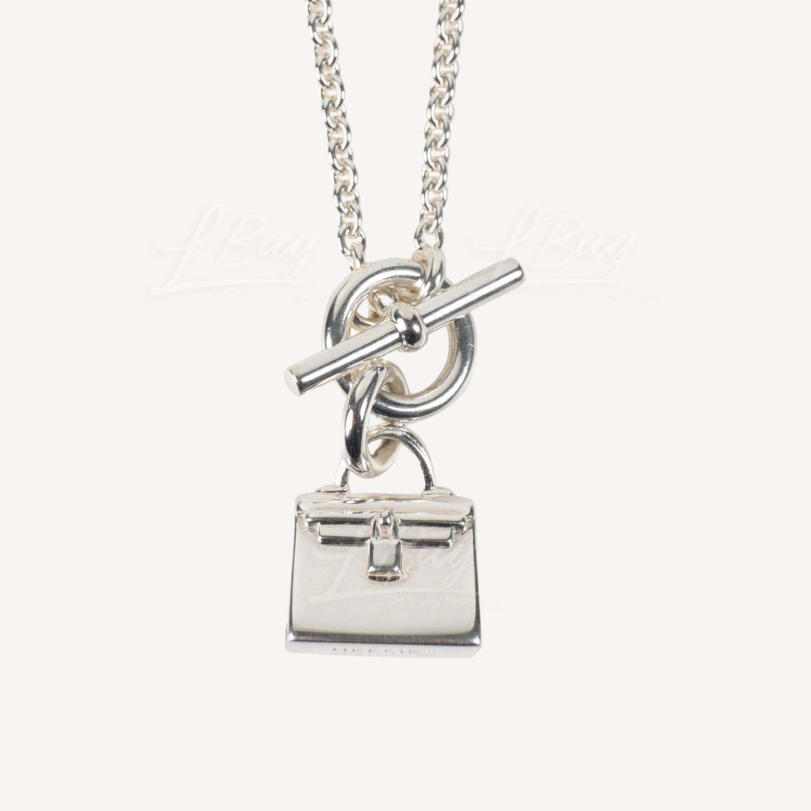 Hermes Amulettes Kelly Pendant 手袋吊咀吊坠925纯银项链