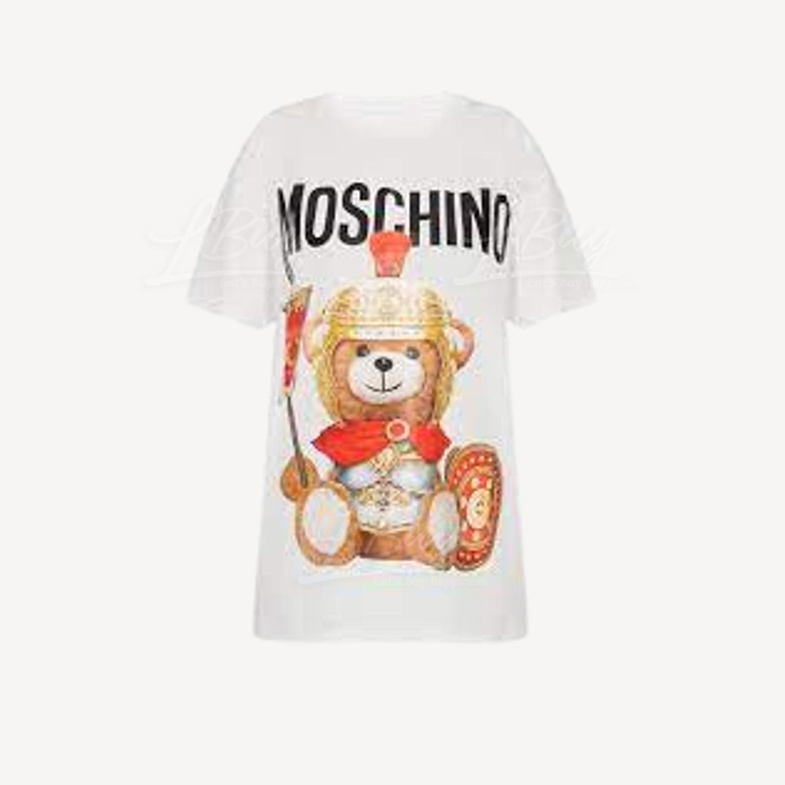 Moschino Couture 士兵泰迪熊Logo 短袖T恤 白色