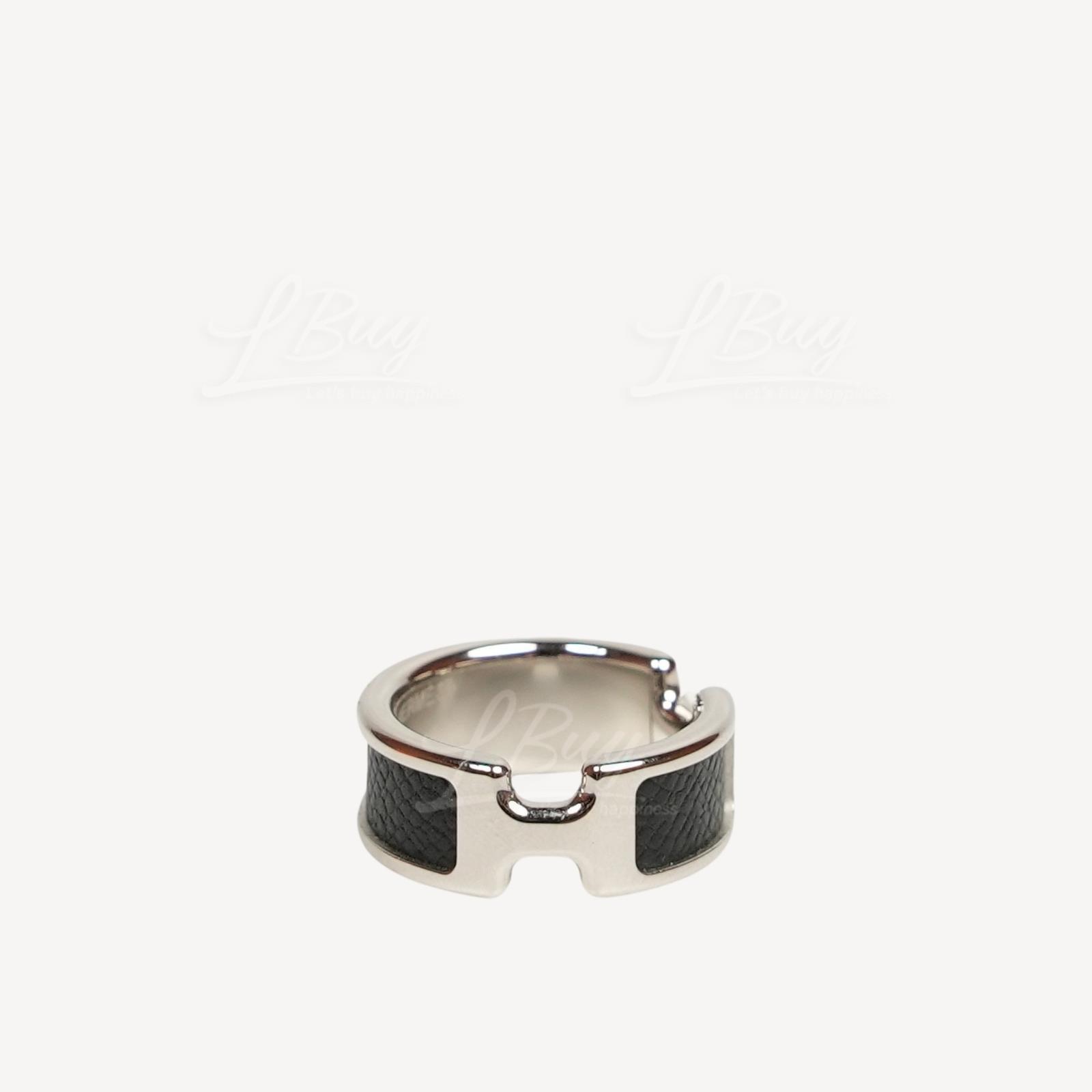 Hermes Olympe Ring Small Model 戒指 黑配銀色