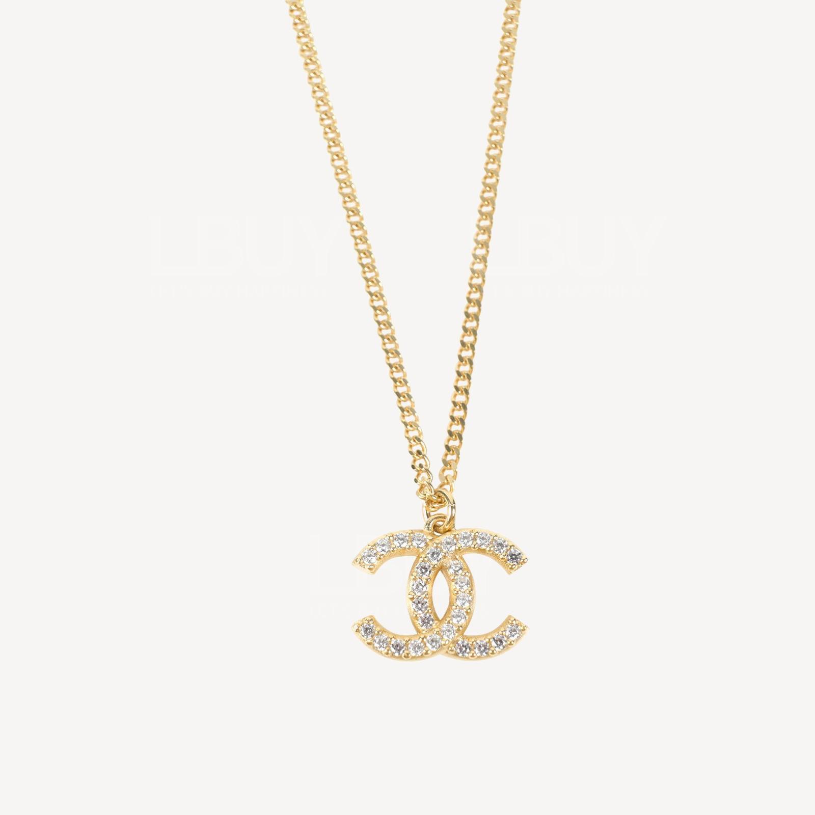 Chanel Gold CC Logo Necklace AB4185
