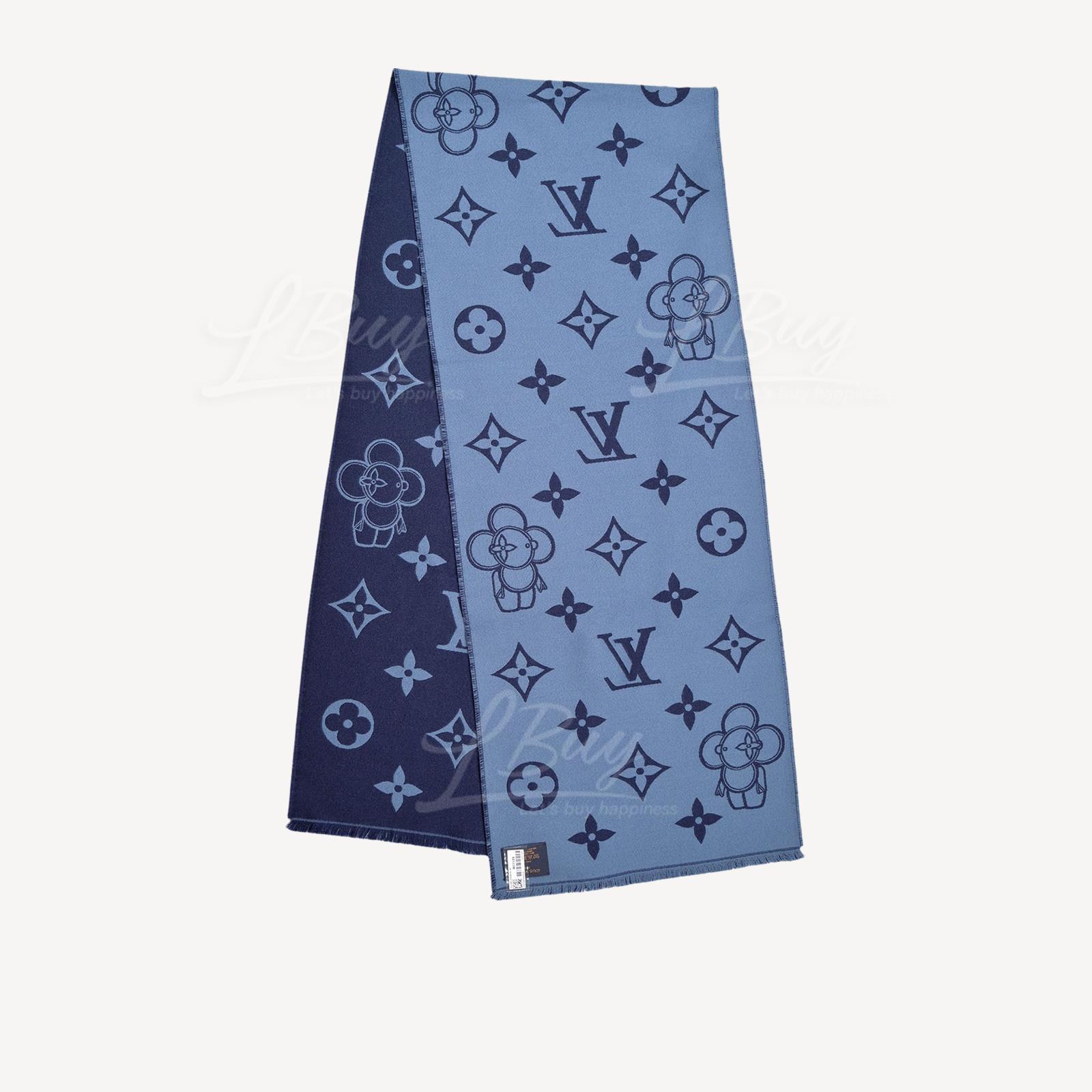 LV Mascot Vivienne Scarf Navy Blue