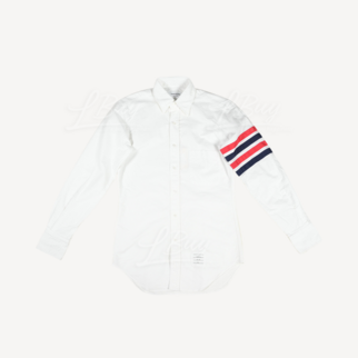 Thom Browne Engineered Stripe Oxford Shirt White