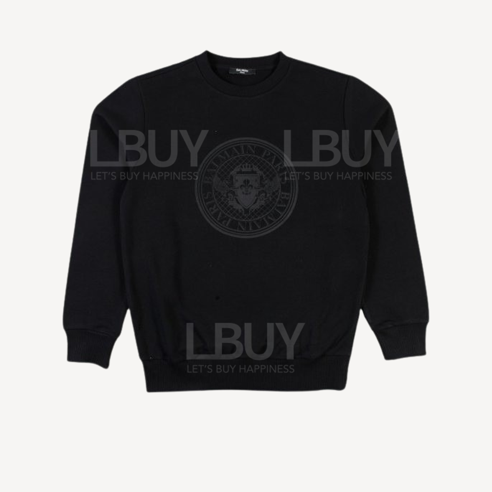 Balmain Logo 硬幣印花衛衣 黑色