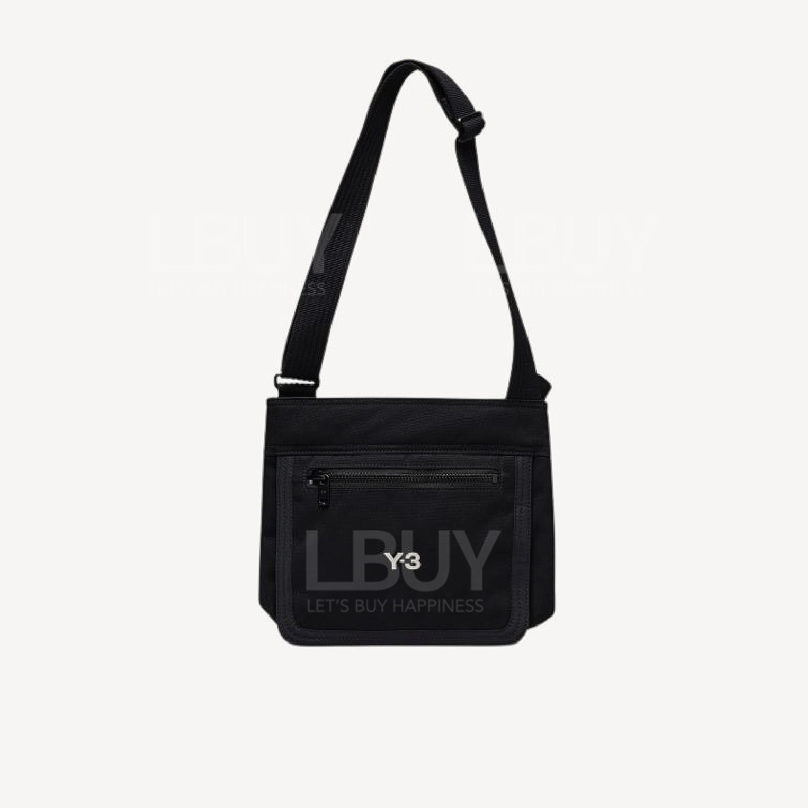 Y-3 White Logo Zipper Pocket Crossbody Bag Black IY4075